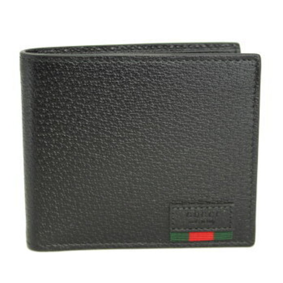 Gucci Bifold Wallet Black Leather with - Picture 1 of 4